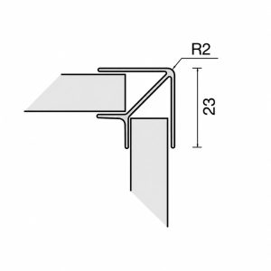 Angulo de Aluminio de 90° para Rodapie