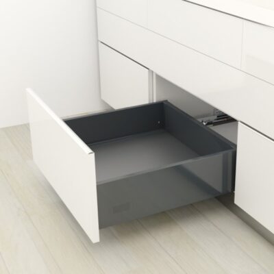 Sistema de Cajón delgado de doble pared S50A, con ajuste 4D, Cierre suave, altura 180.5mm.