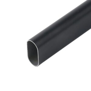 Tubo Ovalado de Acero - Negro